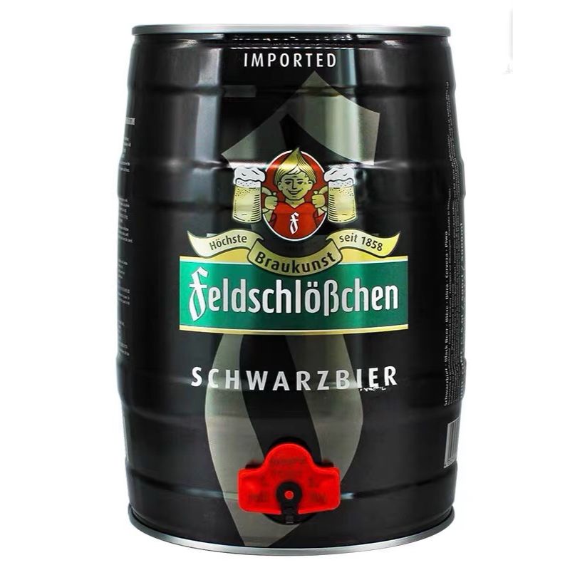 Bia đen Feldschlobchen Schwarzbier bom 5L